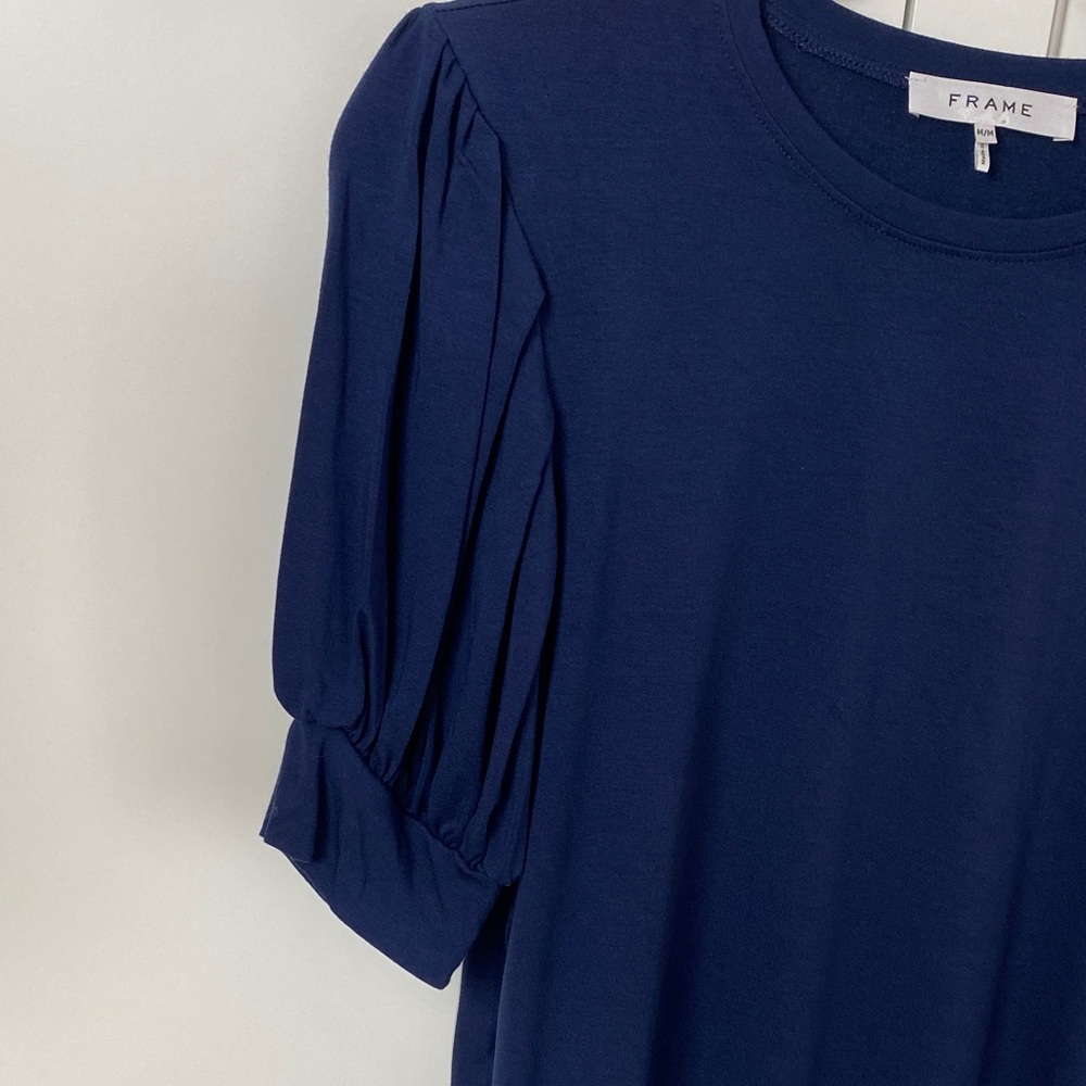 Frame Denim Navy Short Sleeve Top - Picture 3 of 6